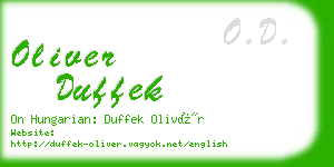 oliver duffek business card